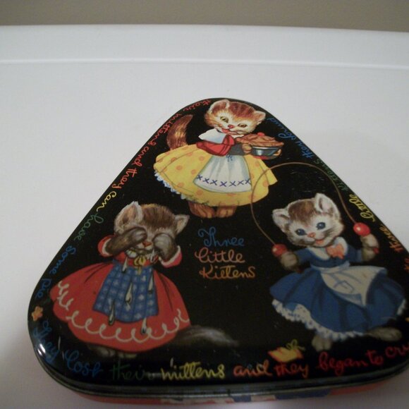 Vintage Horner Three Little Kittens Metal Tin Rare - Picture 6 of 12
